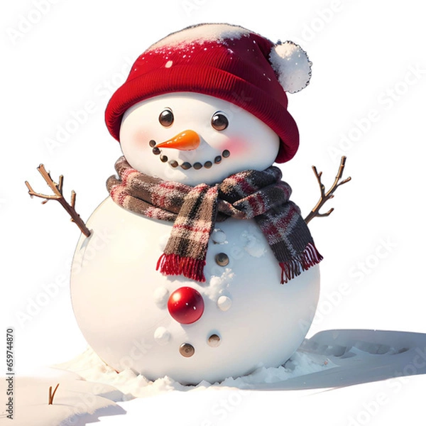 Obraz a snowy Christmas winter. Generative AI