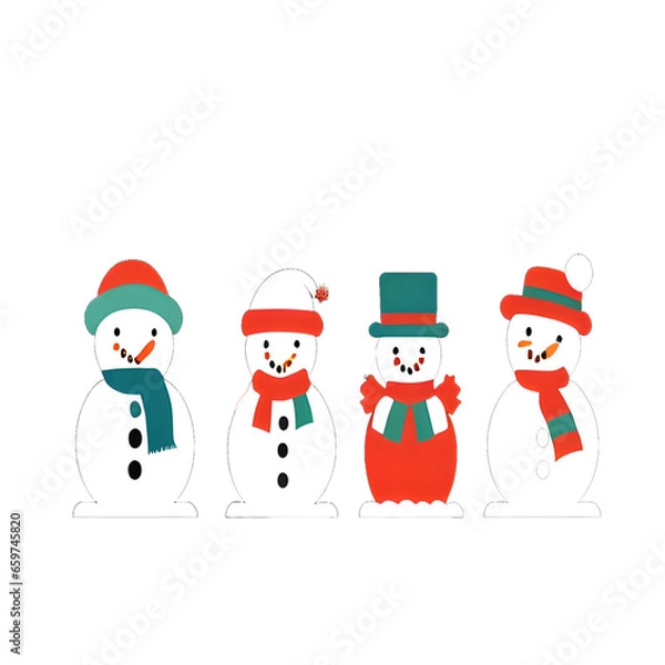 Obraz a snowy Christmas winter. Generative AI