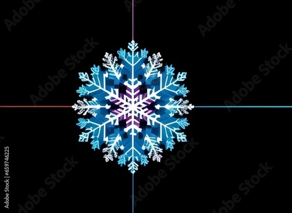 Obraz a snowy Christmas winter. Generative AI