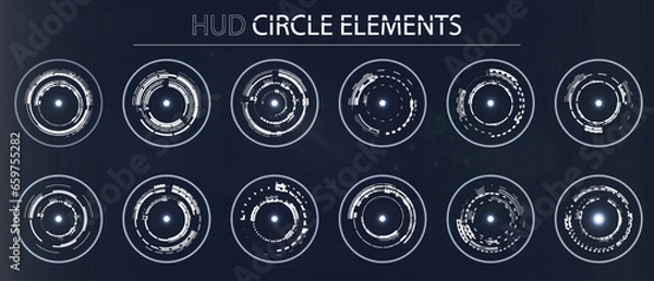 Obraz HUD Control Circles Graphics