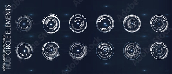 Obraz HUD Control Circles Graphics