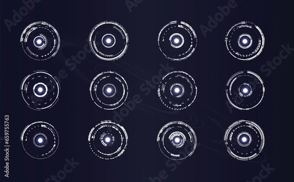 Obraz Tech HUD Circular Diagrams