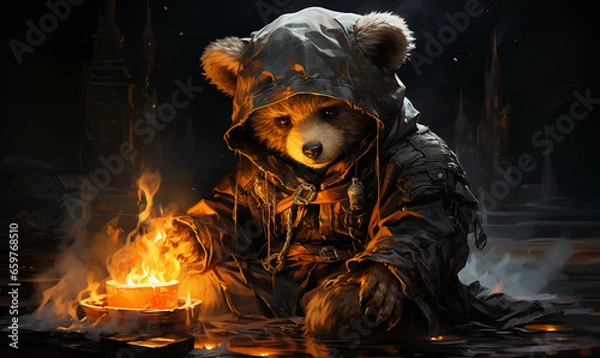 Obraz Teddy bear adventurer