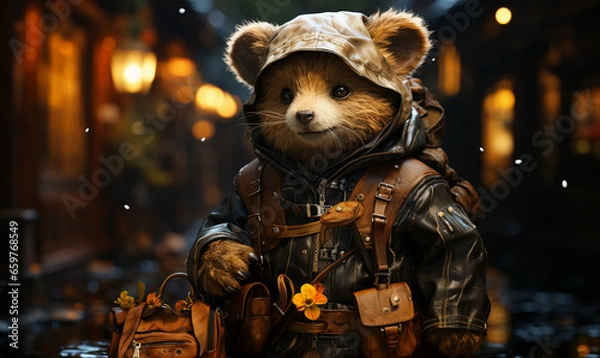 Obraz Teddy bear adventurer