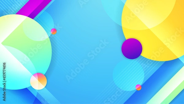 Fototapeta Colorful colourful modern abstract gradient background geometric with dynamic shapes composition. Vector illustration
