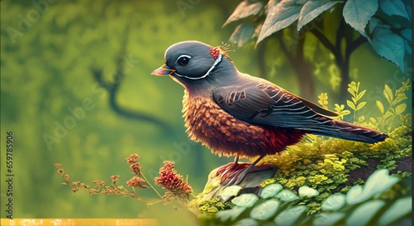 Obraz bird on a branch