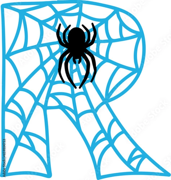 Fototapeta Cob Web Letter R