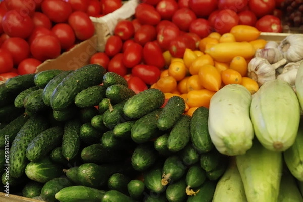 Fototapeta vegetables on the market
