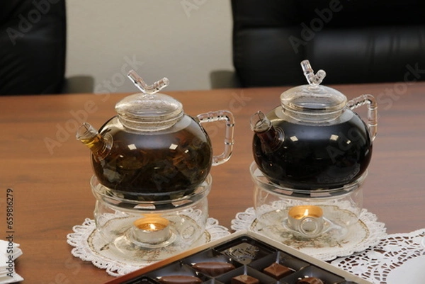 Obraz teapot and cup of tea