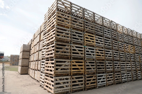 Obraz stacks of pallets