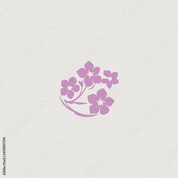 Obraz 桜をシンボリックに用いたロゴのベクター画像