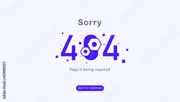 Obraz error page display. page not found, site page displays on screen. 404 page not found, error