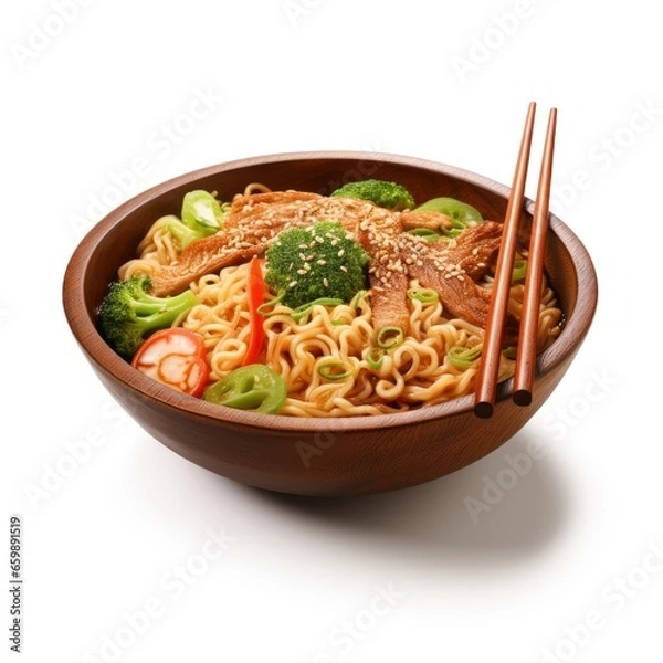 Obraz Ramen on a white background. 