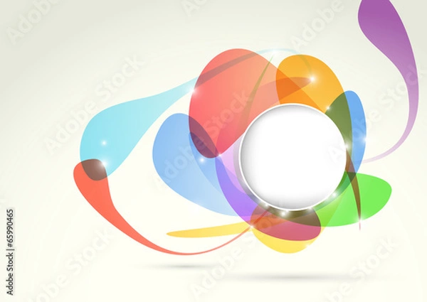 Fototapeta Bright transparent colorful design element