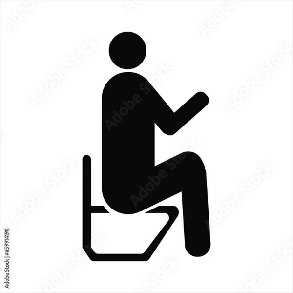 Obraz man sitting icon