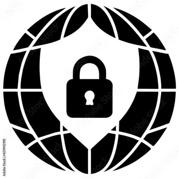 Obraz Icono o símbolo de ciberseguridad, antivirus.