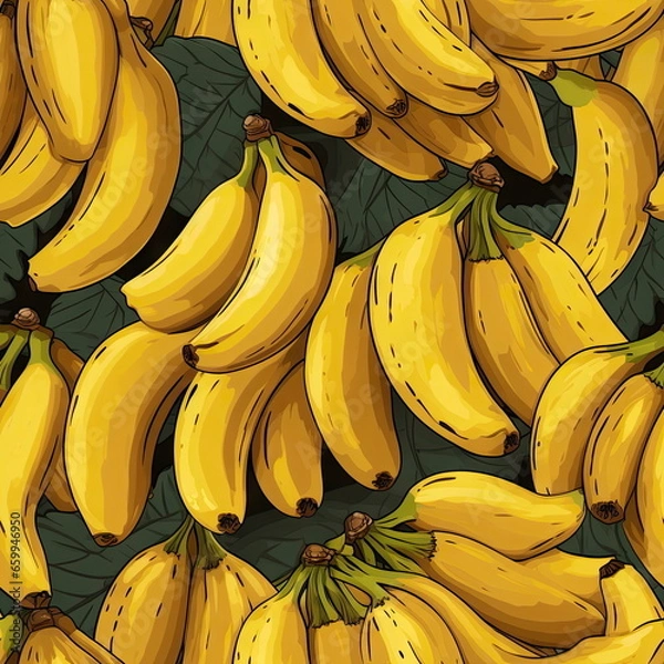 Fototapeta Seamless Pattern of Banana