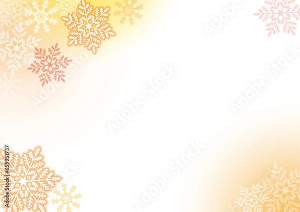 Obraz 雪のイメージ　背景　オレンジ