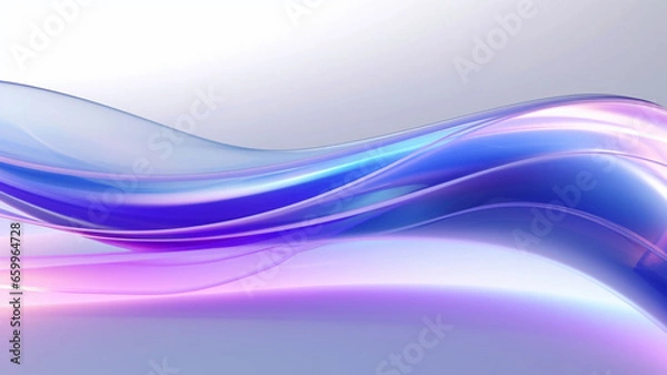 Fototapeta Luminous Kaleidoscope: A Captivating 3D Montage of Melted, Multicolored Chrome Foiled Liquid Waves in an Abstract Kaleidoscope with Shining Hues