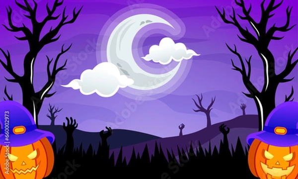 Obraz Halloween Pumpkin Background