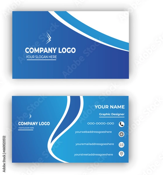 Fototapeta Gradient modern professional business card template design