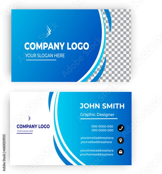 Fototapeta Gradient modern professional business card template design