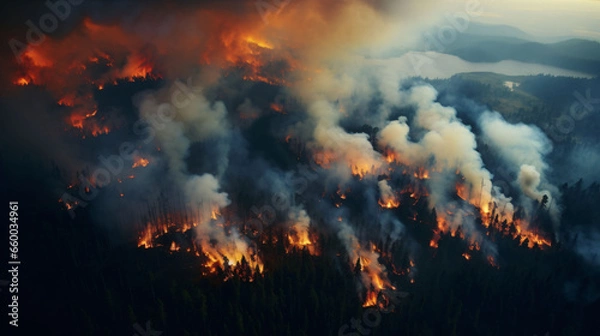 Fototapeta Forest Wildfire
