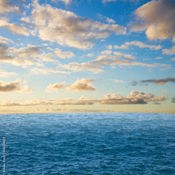 Obraz seascape with deap blue ocean waters