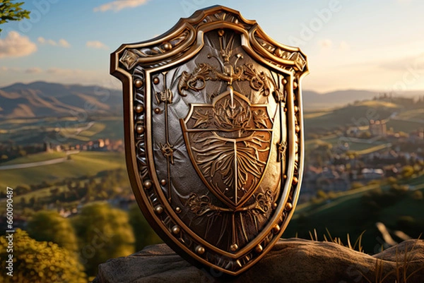 Fototapeta Protective Shield at Sunset