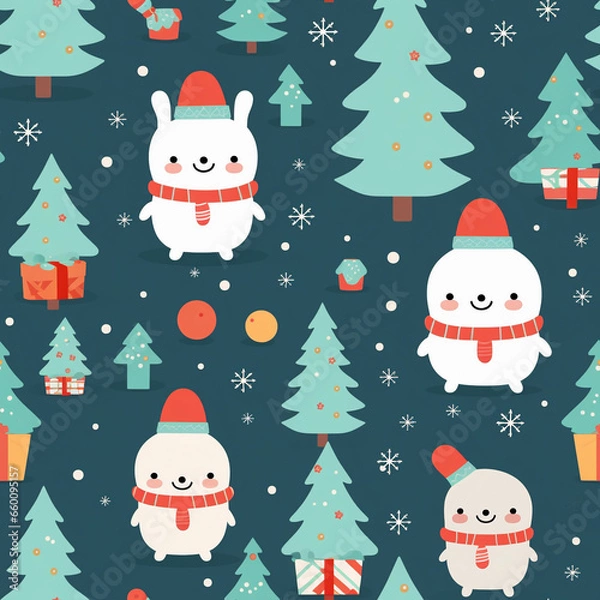 Fototapeta Christmas background pattern