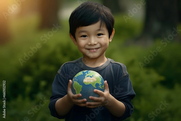 Fototapeta Die Welt in Kinderhände