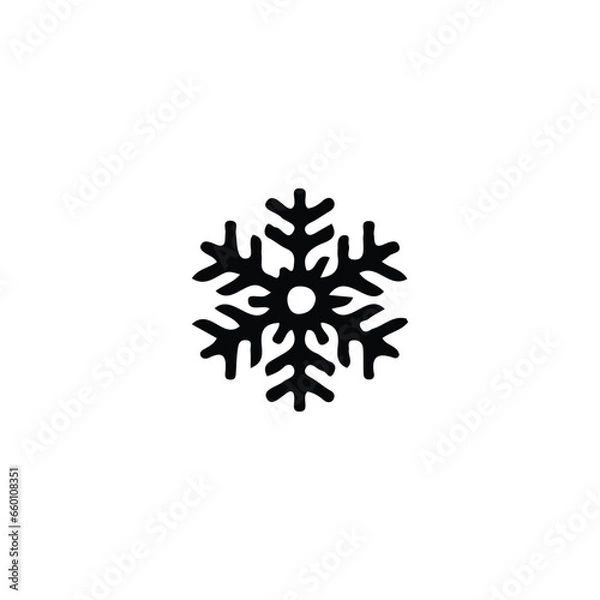 Obraz Snow icon. Simple style Christmas holiday poster background symbol. Snow brand logo design element. T-shirt printing. Vector for sticker.