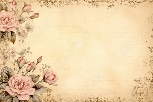 Obraz vintage background with roses