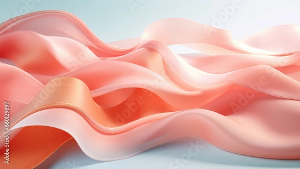 Fototapeta Abstract wave background, elegant folded fabric