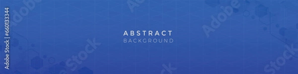 Fototapeta Linkedin banner design with abstract shapes bokeh template