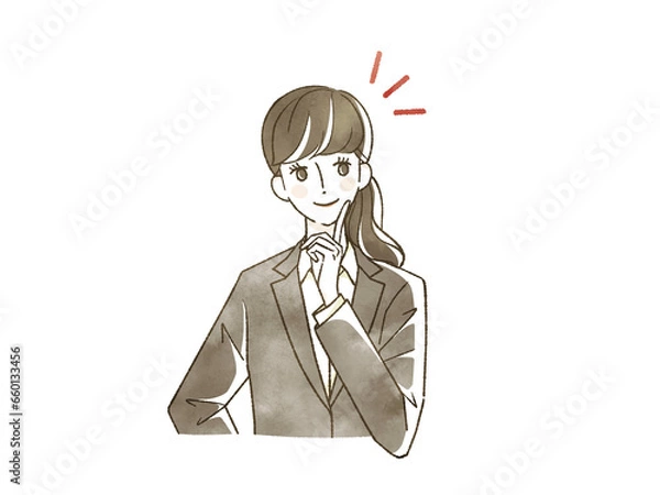 Obraz 笑顔のスーツ姿の女性