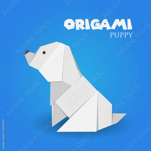 Obraz puppy origami