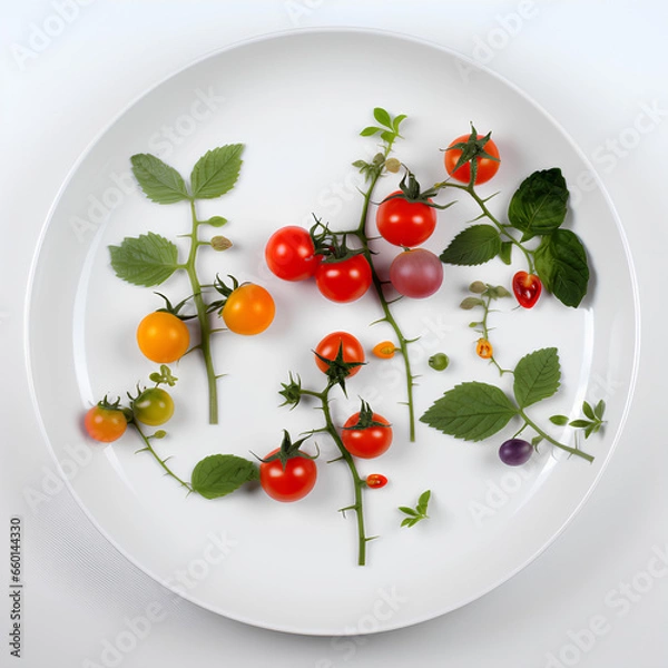 Obraz cherry tomatoes on plate