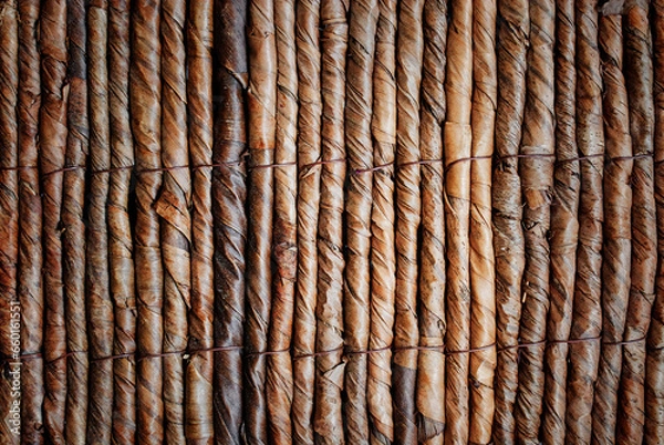 Obraz Textured straw weaving vintage background