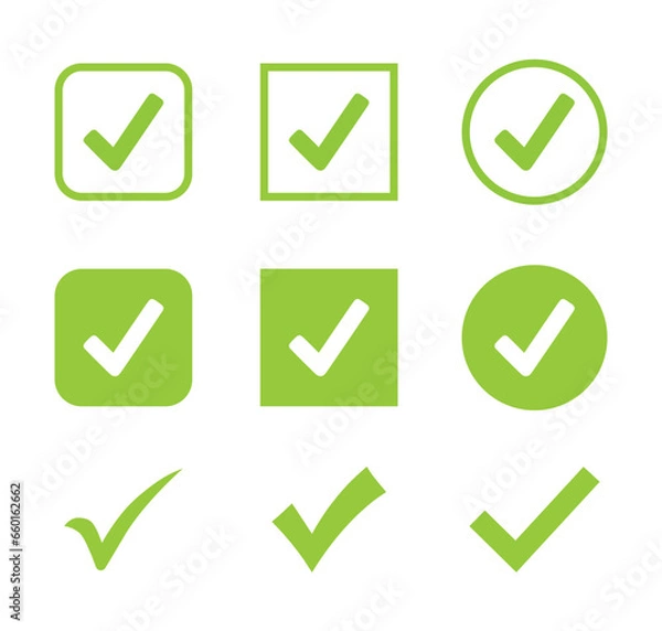 Obraz multiple check mark vector design