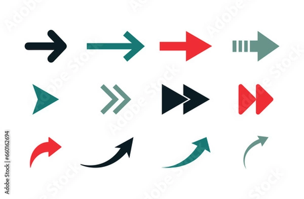 Obraz set of  arrow sign vector design