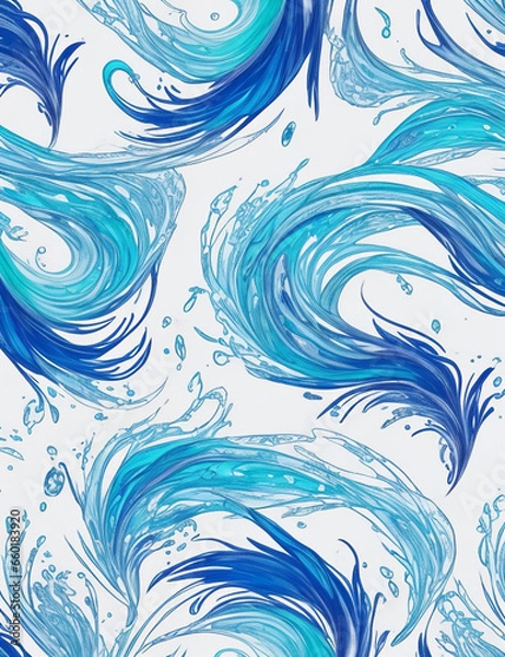 Fototapeta seamless pattern with waves