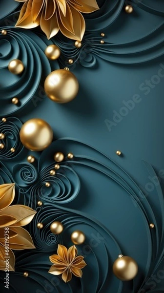 Fototapeta Happy New Year design with large copyspace - stock photo