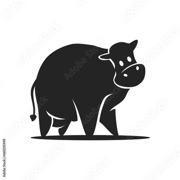 Fototapeta cow logo template Isolated. Brand Identity. Icon Abstract Vector graphic