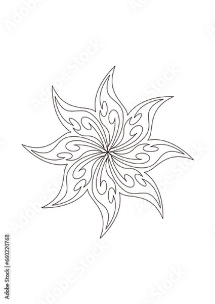 Fototapeta トライバル フラワー