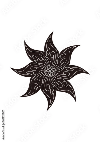 Fototapeta トライバル フラワー