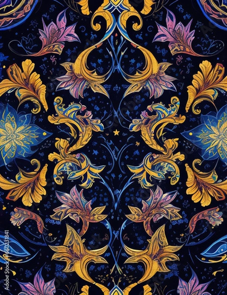 Fototapeta seamless pattern with flowers