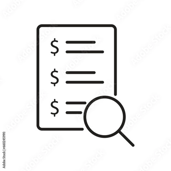 Obraz Accounting set of web icons in line style. Accounting and audit icons for web and mobile app. Containing finance report and invoice, tax return, accounting, auditing, inspection. Editable Line, ...