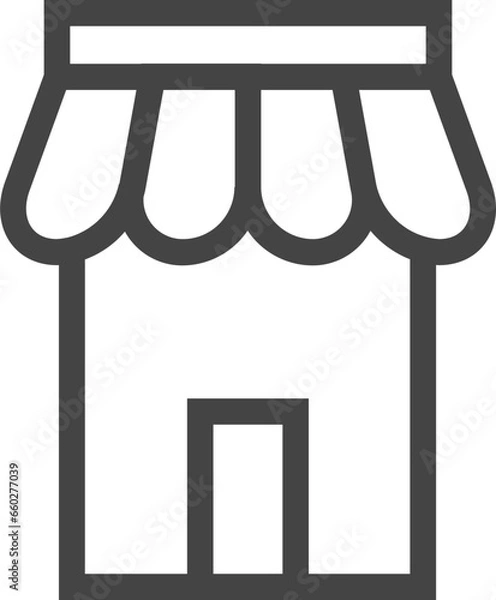 Fototapeta Store thin line icon in vector format