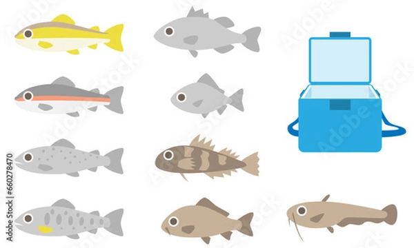 Obraz 淡水魚セット